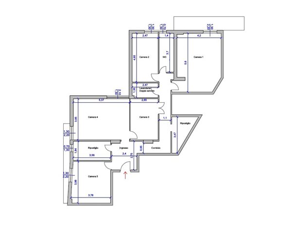 floorplans Agrigento: Appartamento in Vendita, Via Acrone , 39, immagine 1