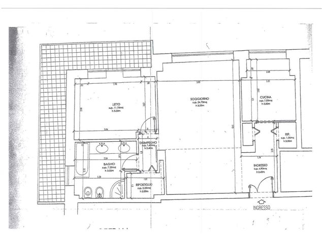 floorplans Roma: Appartamento in Affitto, Via Conca D'oro, 300, immagine 1