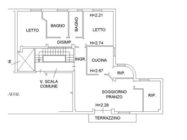 floorplans Ravenna: Appartamento in Vendita, , immagine 1