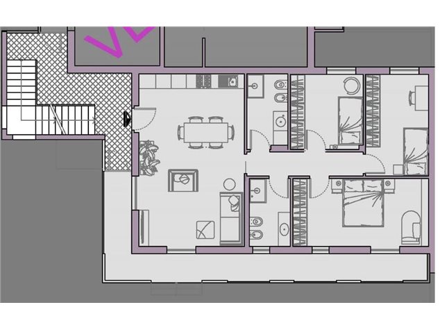 floorplans Carloforte: Appartamento in Vendita, Via Fabrizio De André, immagine 1