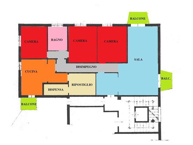 floorplans Riccione: Appartamento in Vendita, , immagine 1