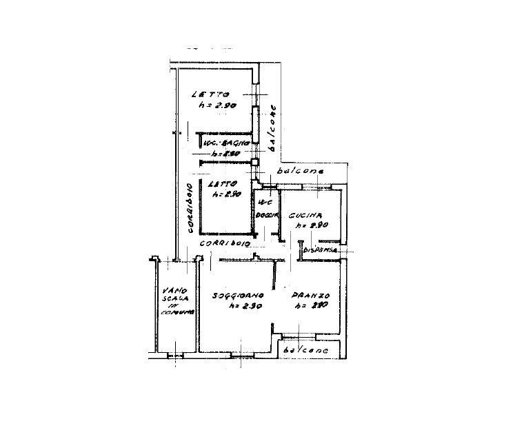 floorplans Oristano: Appartamento in Vendita, Via Monte Gonare, 16, immagine 1