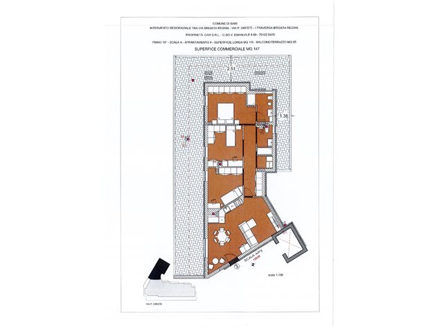 floorplans Bari: Appartamento in Vendita, Via Pietro Oreste, immagine 1