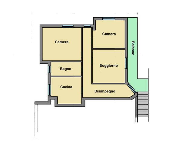 floorplans Lanusei: Appartamento in Vendita, Via Costa E Cocco, 36 B, immagine 1