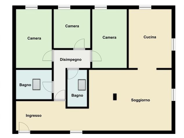 floorplans Castel Maggiore: Appartamento in Vendita, Via Passo Pioppe, immagine 1