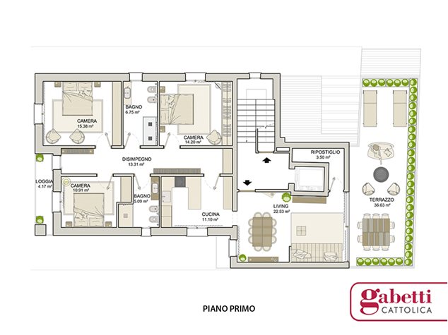 floorplans Gabicce Mare: Appartamento in Vendita, Via Francesco Baracca, 2, immagine 1
